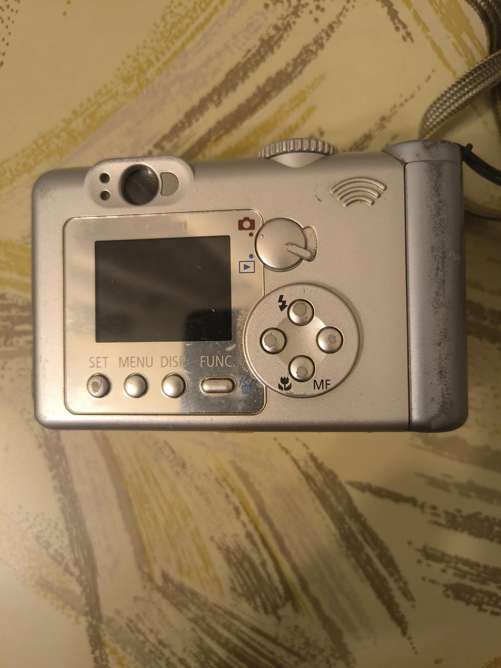 Canon Silver Digital Camera with Wrist Strap For Parts Only